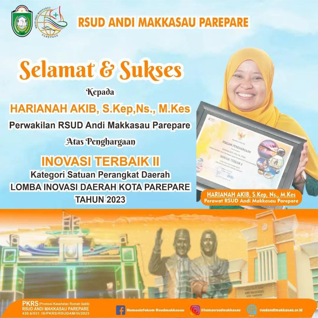 ASN RSUD Andi Makkasau Terbaik ke-II Lomba Inovasi