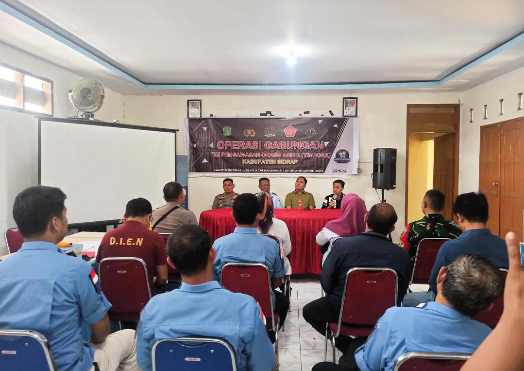 Kanim Parepare Laksanakan Operasi Gabungan Bersama Timpora Sidrap