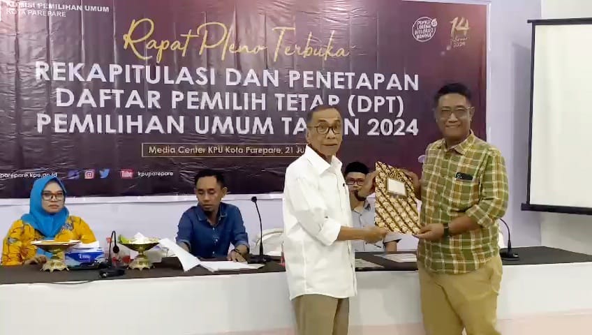 DPT Pemilu Tahun 2024 di Kota Parepare Berjumlah 109.653