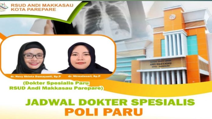 Jadwal Dokter Spesialis Layanan Poli Paru di RSUD Andi Makkasau Parepare