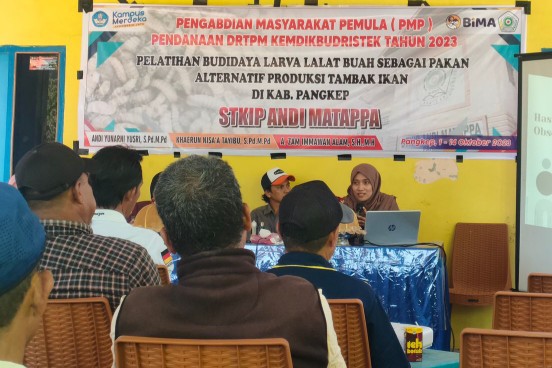 PMP STKIP Andi Matappa, Perkenalkan Inovasi Larva Sebagai Pakan Ikan