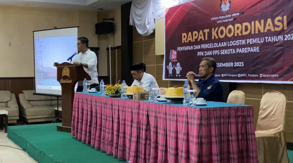 KPU Parepare Gelar Rakor Pengelolaan Logistik Pemilu