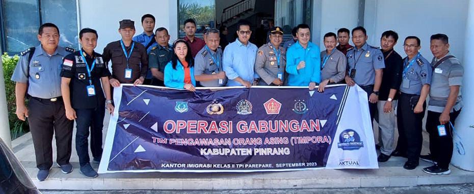 Kanim Parepare Pimpin Operasi Gabungan Timpora Pinrang Awasi TKA