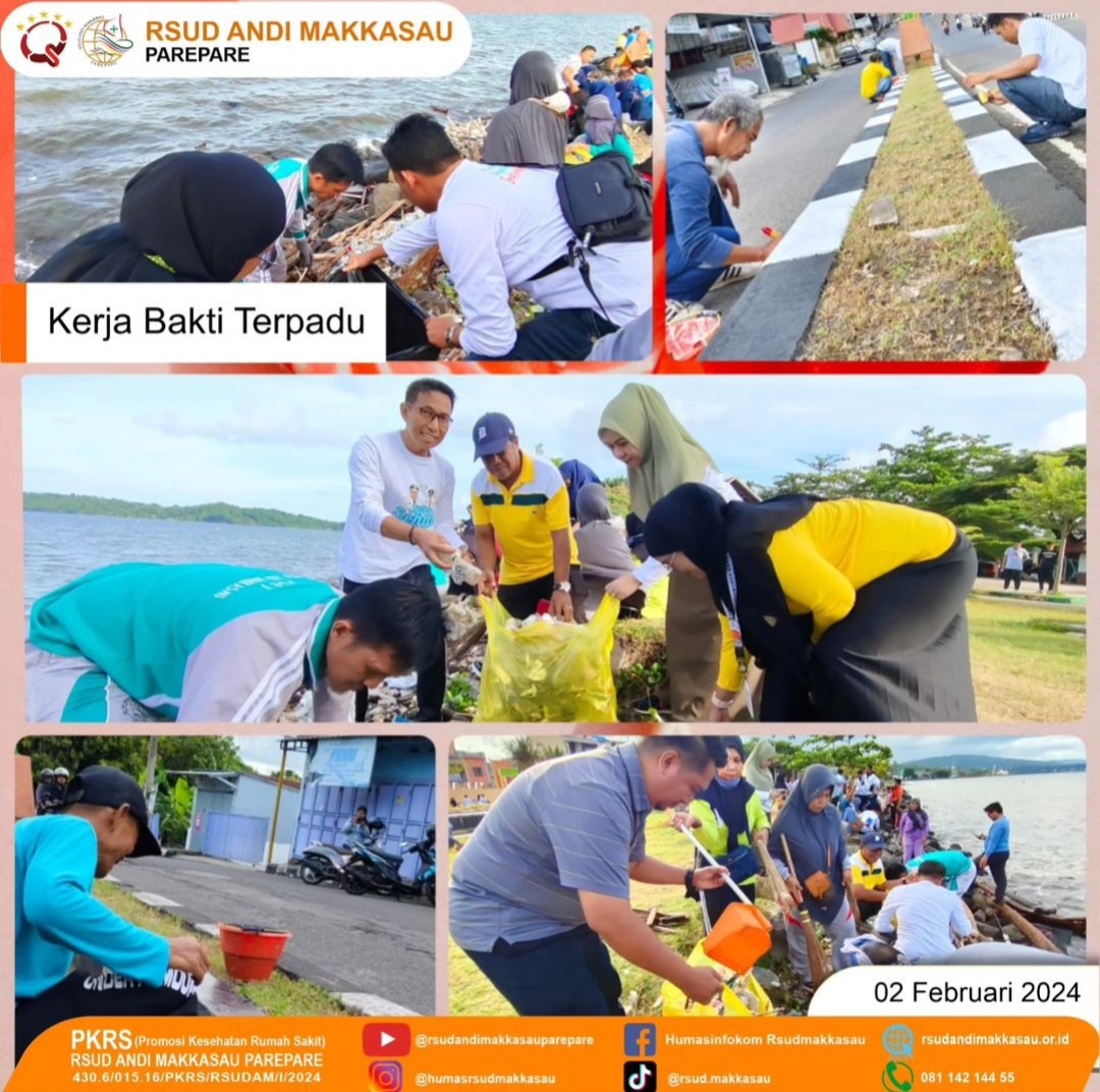 Manajemen RSUD Andi Makkasau Ramaikan Kerja Bakti Terpadu Pemkot Parepare