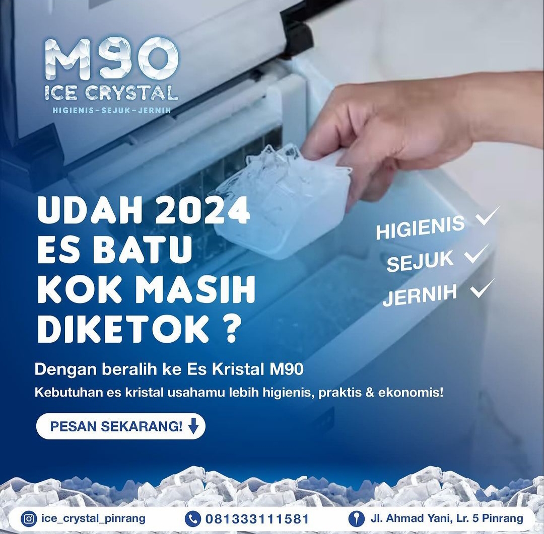 Praktis dan Ekonomis, M90 Ice Crystal Pinrang Beri Layanan Pengantaran Gratis