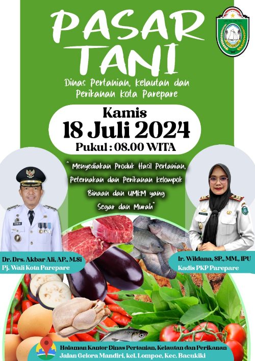 Dukung Petani Lokal , Pemkot Parepare Siap Luncurkan Pasar Tani