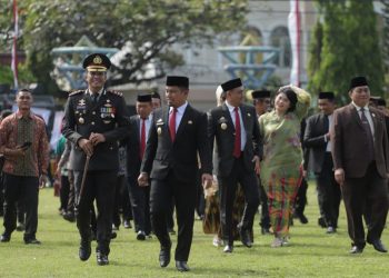 Wali Kota Parepare Tasming Hamid hadiri upacara Hari Bhayangkara ke-79 di Lapangan Andi Makkasau