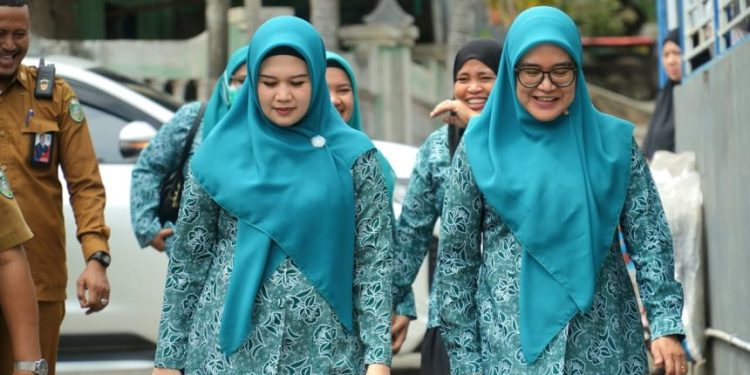 Ketua TP PKK Parepare dr. Arfiah Tasming saat menyampaikan sambutan kegiatan deteksi dini kanker serviks