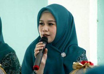 Ketua TP PKK Parepare, dr. Andi Arfiah Tasming saat membuka pelatihan kader di Kelurahan Lumpue