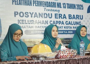 Ketua TP PKK Parepare dr. Andi Arfiah Tasming saat sosialisasi Posyandu Era Baru di Kelurahan Kampung Baru