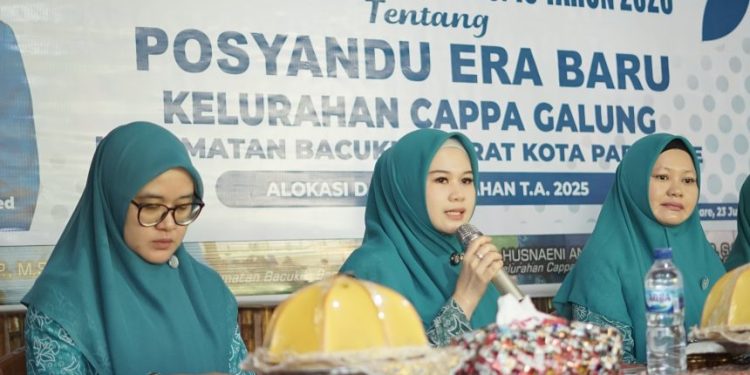 Ketua TP PKK Parepare dr. Andi Arfiah Tasming saat sosialisasi Posyandu Era Baru di Kelurahan Kampung Baru