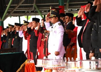 Upacara HUT ke-80 RI di Parepare bersama Wali Kota Tasming Hamid