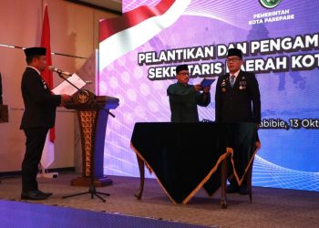 Tasming Hamid melantik Amarun Agung Hamka sebagai Sekda Parepare