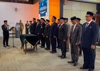 Wali Kota Parepare Tasming Hamid melantik pejabat baru di Auditorium BJ Habibie
