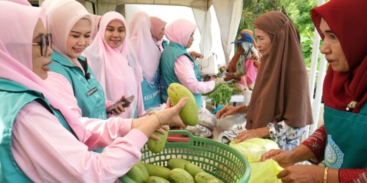 Ketua PKK Parepare Andi Arfiah Tasming meninjau Tani Smart Market