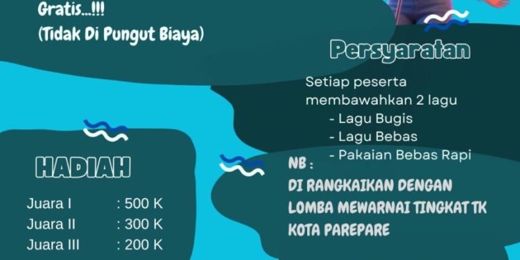Suasana kegiatan Kampung Enjoy Parepare dengan lomba karaoke dan kegiatan UMKM