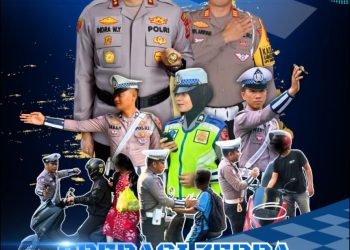 Petugas Satlantas Polres Parepare saat sosialisasi Operasi Zebra Pallawa 2025