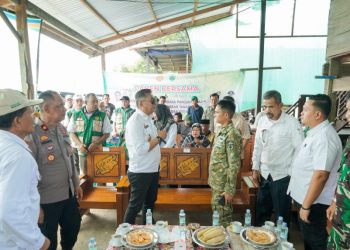 Wabup Barru Abustan mengikuti panen raya nasional swasembada pangan