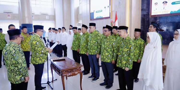 Pelantikan pengurus DMI IPIM BKPRMI Kabupaten Barru di Kantor Bupati Barru
