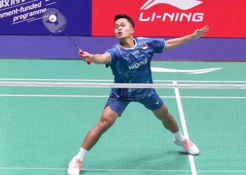 Anthony Sinisuka Ginting saat memperkuat tim Indonesia di kejuaraan bulu tangkis internasional