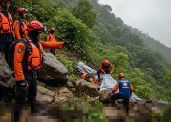 Tim SAR mengevakuasi korban pesawat ATR di Gunung Bulusaraung