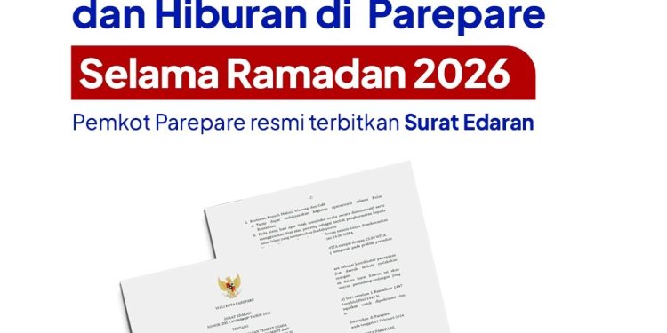 Wali Kota Parepare Tasming Hamid mengeluarkan surat edaran operasional tempat usaha selama Ramadan 2026