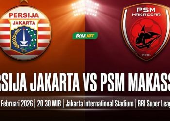Pertandingan Persija Jakarta vs PSM Makassar di Jakarta International Stadium
