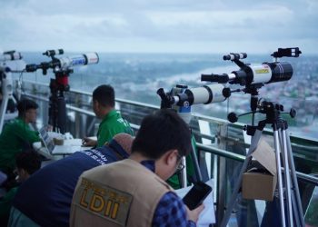 Pemantauan hilal awal Ramadan 1447 H di Observatorium Unismuh Makassar oleh Kementerian Agama dan BMKG