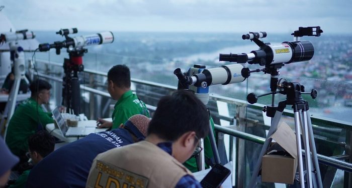 Pemantauan hilal awal Ramadan 1447 H di Observatorium Unismuh Makassar oleh Kementerian Agama dan BMKG