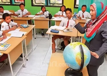 Ilustrasi kegiatan belajar siswa selama bulan Ramadan