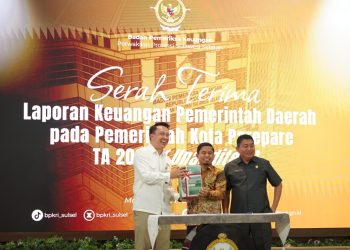 Penyerahan LKPD Parepare 2025 ke BPK Sulsel di Makassar