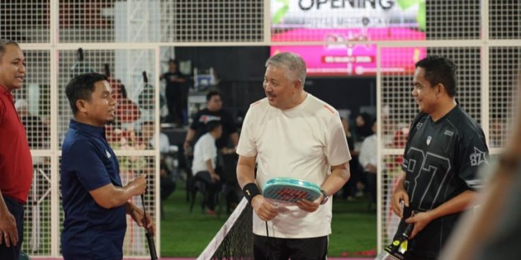 Peresmian Lapangan Padel Royal Metro Sky Pinrang oleh Bupati Andi Irwan Hamid