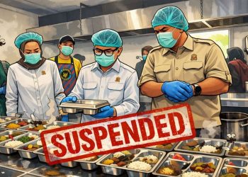 Ilustrasi layanan SPPG dan pengawasan kualitas makanan oleh BGN