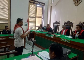 Sidang kasus videografer Amsal Sitepu di PN Medan