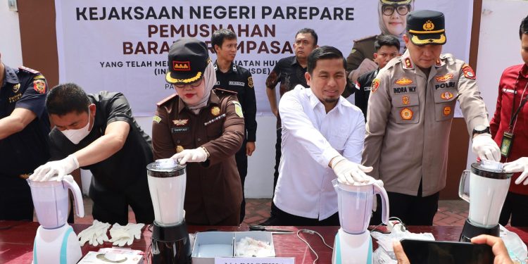 Pemusnahan barang bukti narkotika di Kejari Parepare 2026