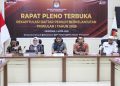 Rapat pleno terbuka KPU Parepare DPB Triwulan I 2026