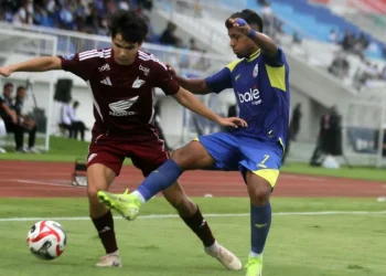 Pemain Arema FC merayakan kemenangan 3-0 atas PSM Makassar di Stadion Kanjuruhan