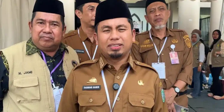Wali Kota Parepare Tasming Hamid saat memberikan keterangan terkait masa tunggu haji