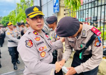 Wakapolres Parepare memimpin apel penutupan Latja Diktukba Polri 2026 di Lapangan Apel Polres Parepare