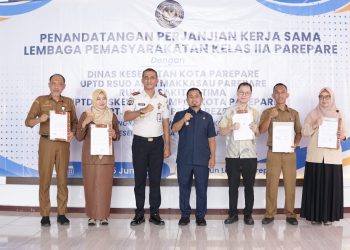 Tasming Hamid menghadiri penandatanganan kerja sama layanan kesehatan Lapas Parepare.