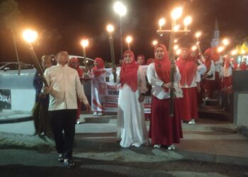 Kirab obor IPHI Parepare menempuh rute 5 kilometer menyambut HUT ke-81 Kemerdekaan RI