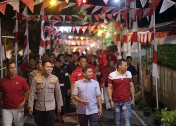 Lomba antar-lorong Mako Brimob Parepare dalam rangka HUT RI ke-81 di Mako Batalyon B Pelopor