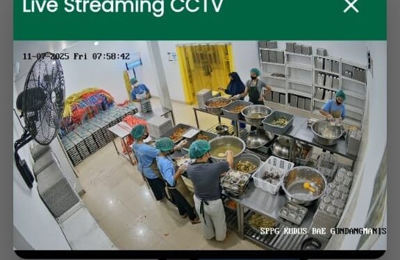 Pengawasan dapur MBG melalui CCTV terintegrasi di seluruh SPPG.