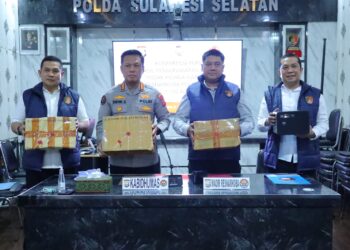 Pengungkapan narkoba Polda Sulsel dalam konferensi pers di Mapolda Sulsel