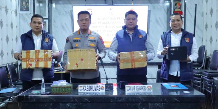 Pengungkapan narkoba Polda Sulsel dalam konferensi pers di Mapolda Sulsel