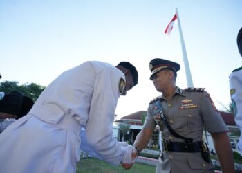Paskibraka Parepare 2026 saat mengikuti pengukuhan di Rumah Jabatan Wali Kota Parepare