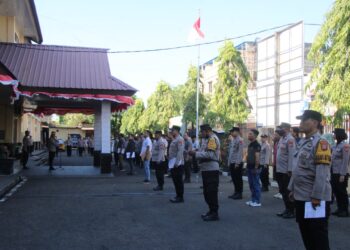 Apel Siaga Polres Parepare dipimpin Kabag Ops Kompol Slamet Paryanto