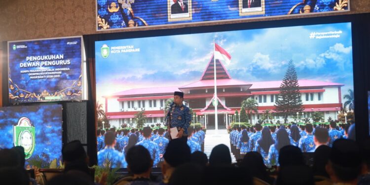 ASN Parepare dalam Pengukuhan Korpri Kota Parepare 2026–2031