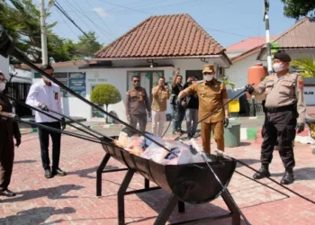 Pemusnahan Barang Bukti Parepare di Kejari Parepare
