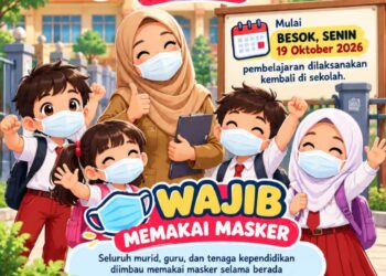 SD Negeri 62 Parepare kembali tatap muka dengan kewajiban memakai masker